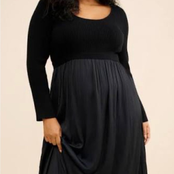 Anthropologie Black Long Sleeve Dress - Picture 3 of 3